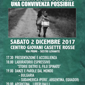2 DICEMBRE, CASETTE ROSSE: QUEL SOGNO LONTANO…MIGRANTI DI IERI E DI OGGI UNA CONVIVENZA POSSIBILE