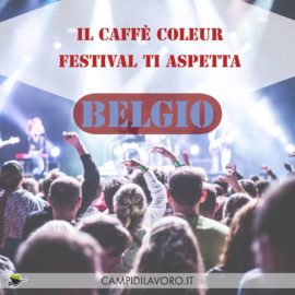 VOLONTARI PER CAFE’ COULEUR FESTIVAL IN BELGIO