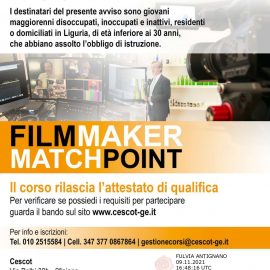 CORSO DI FILM MAKER CON CESCOT A GENOVA