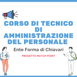 PROGETTO MATCH POINT: NUOVO CORSO GRATUITO CON ENTE FORMA DI CHIAVARI